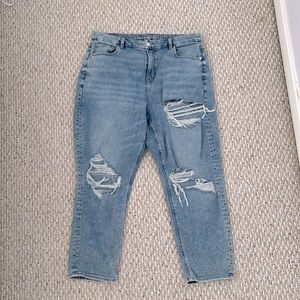 American Eagle Curvy Distressed Mom Jeans